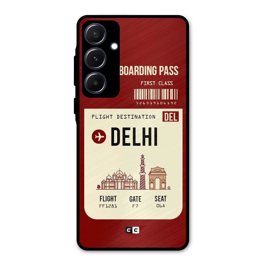 Delhi Boarding Pass Metal Back Case for Galaxy A55