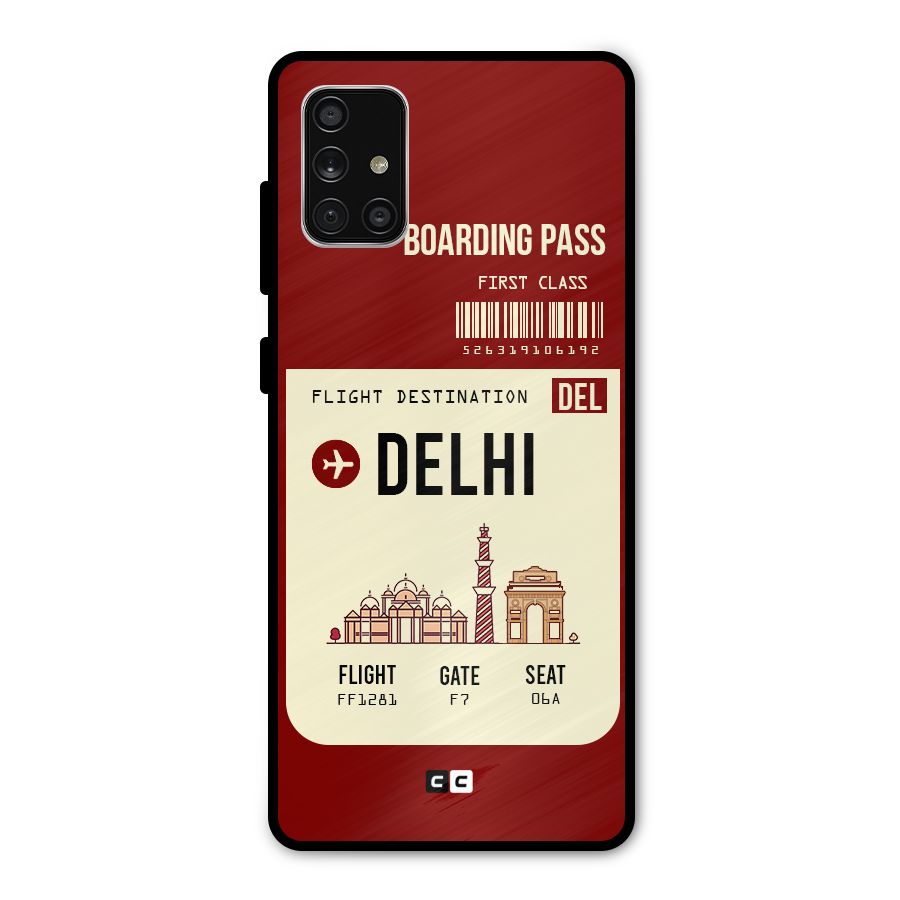 Delhi Boarding Pass Metal Back Case for Galaxy A71
