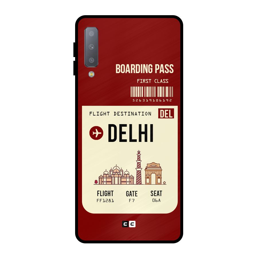 Delhi Boarding Pass Metal Back Case for Galaxy A7 (2018)