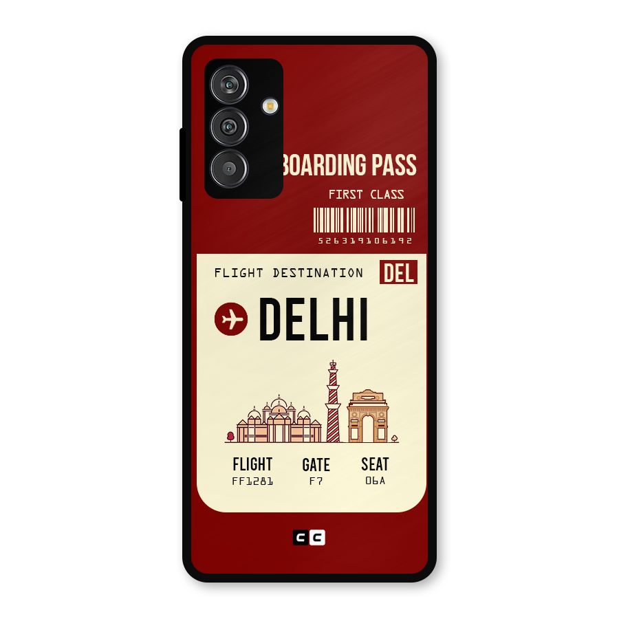 Delhi Boarding Pass Metal Back Case for Galaxy F13