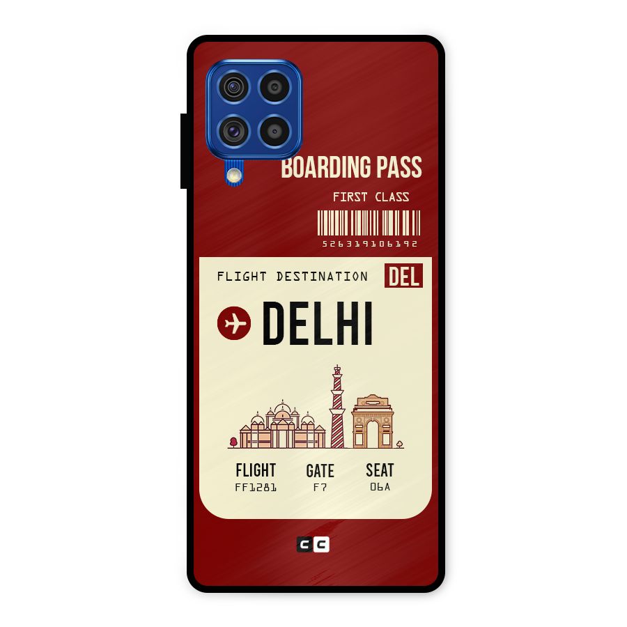 Delhi Boarding Pass Metal Back Case for Galaxy F62