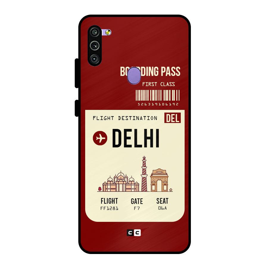 Delhi Boarding Pass Metal Back Case for Galaxy M11