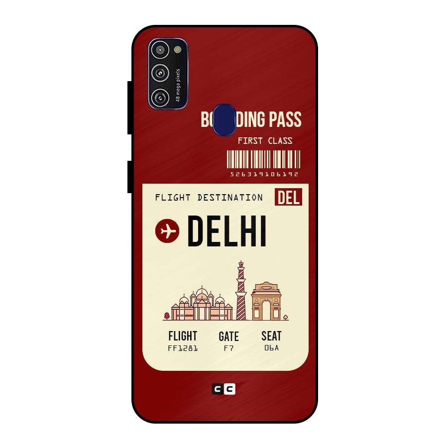 Delhi Boarding Pass Metal Back Case for Galaxy M21