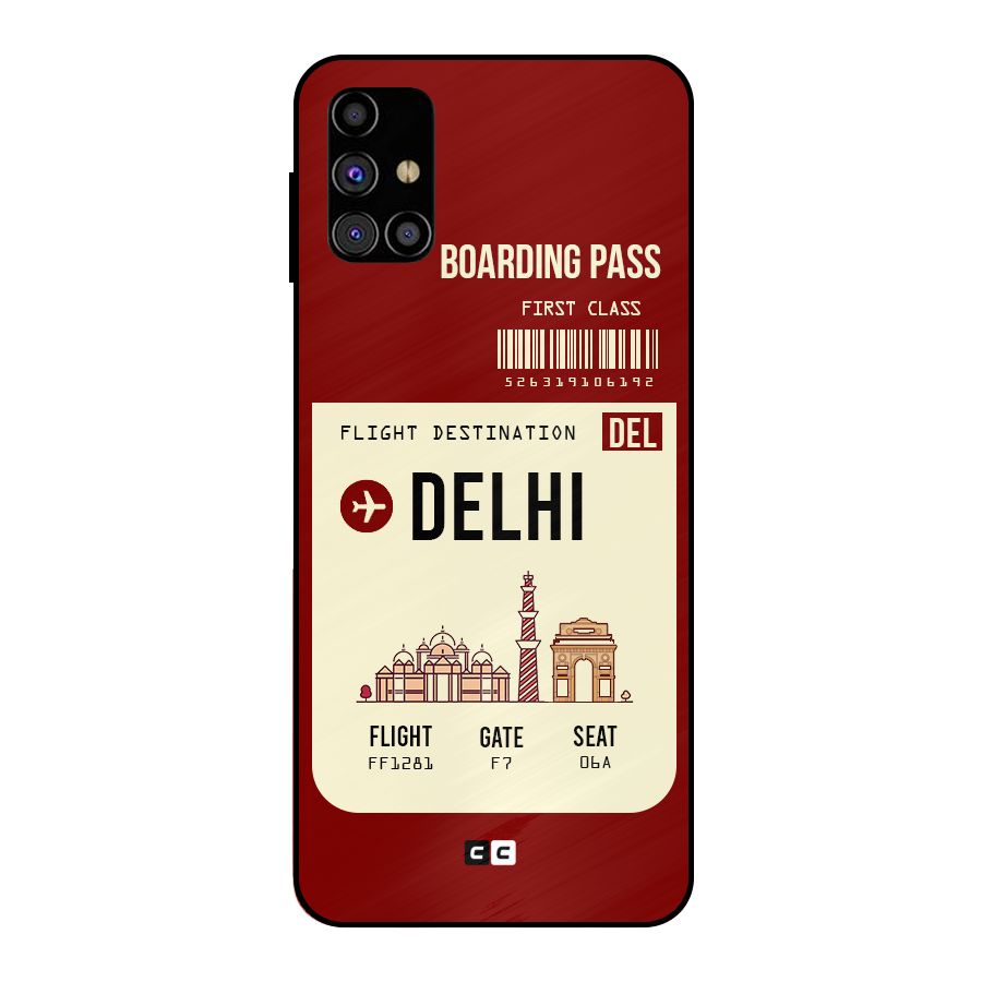 Delhi Boarding Pass Metal Back Case for Galaxy M31s