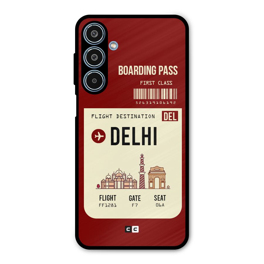 Delhi Boarding Pass Metal Back Case for Galaxy M35