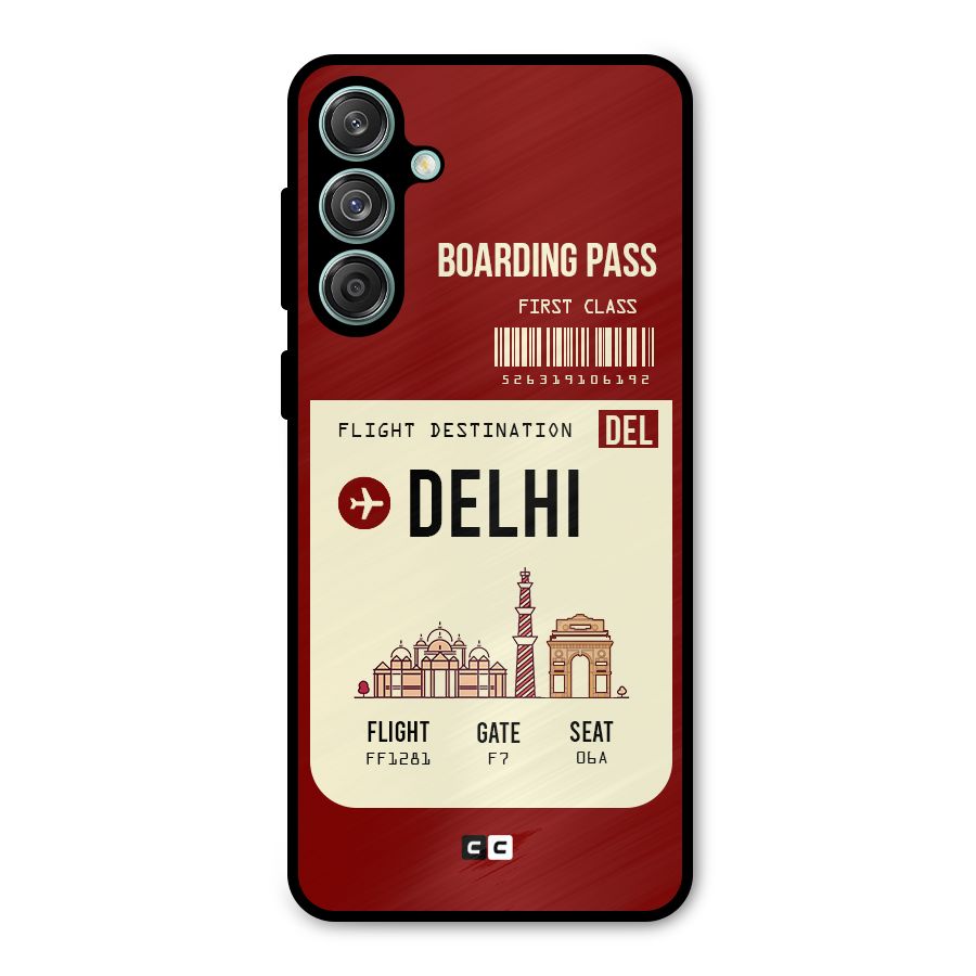 Delhi Boarding Pass Metal Back Case for Galaxy M55 5G