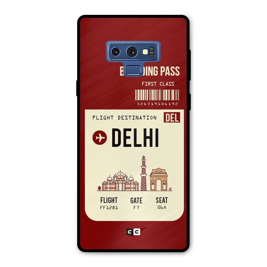 Delhi Boarding Pass Metal Back Case for Galaxy Note 9