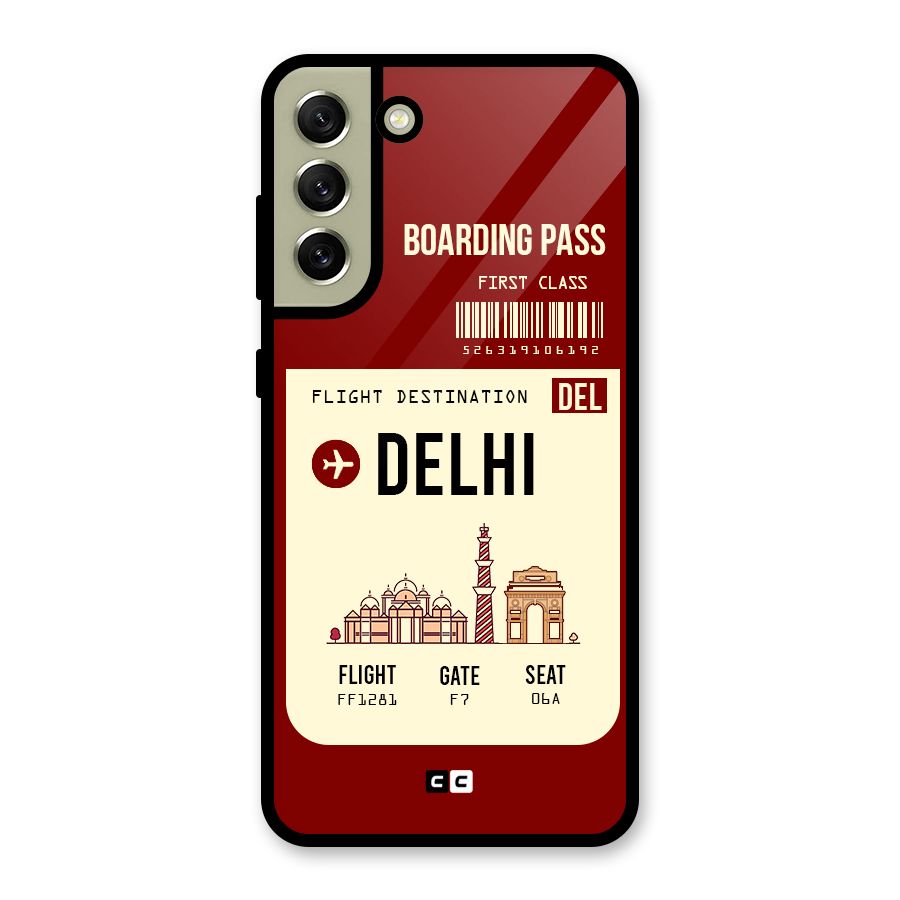 Delhi Boarding Pass Metal Back Case for Galaxy S21 FE 5G (2023)
