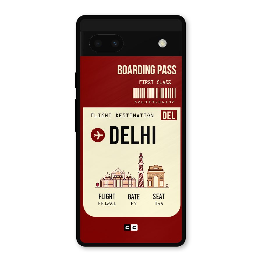 Delhi Boarding Pass Metal Back Case for Google Pixel 6a