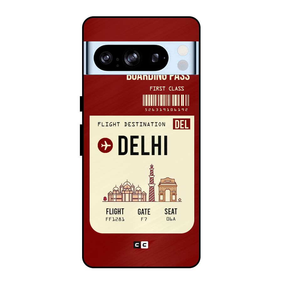 Delhi Boarding Pass Metal Back Case for Google Pixel 8 Pro