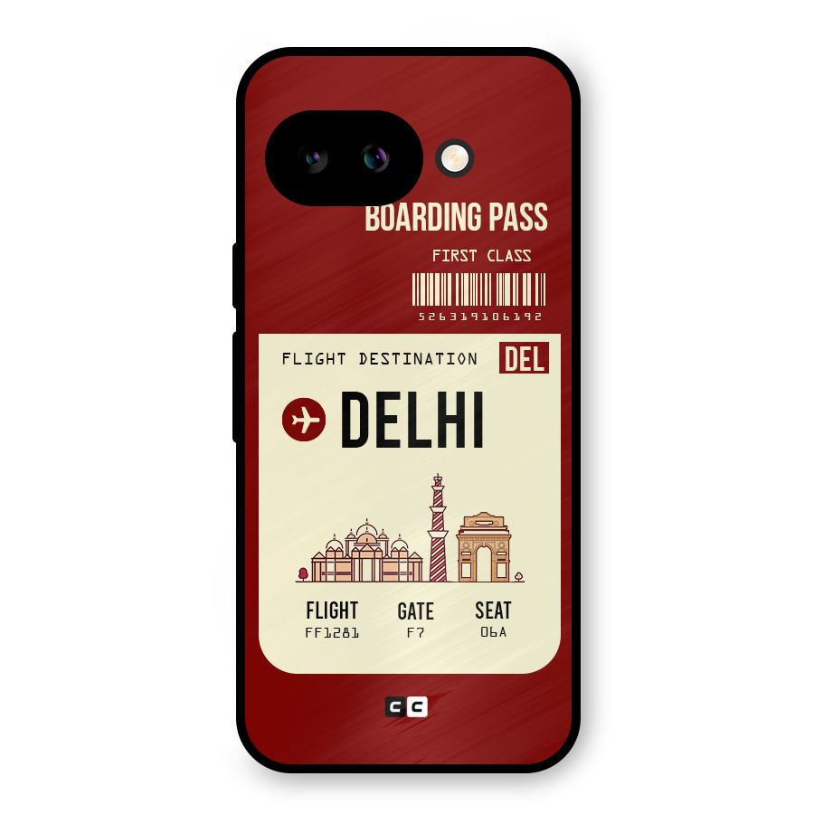 Delhi Boarding Pass Metal Back Case for Google Pixel 9a