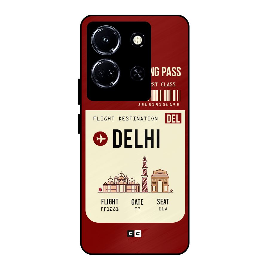 Delhi Boarding Pass Metal Back Case for Infinix Note 30 5G
