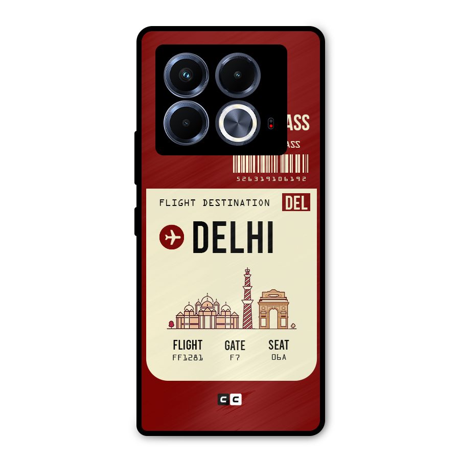 Delhi Boarding Pass Metal Back Case for Infinix Note 40 5G