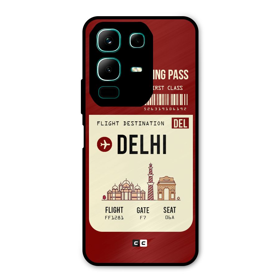 Delhi Boarding Pass Metal Back Case for Infinix Note 50x