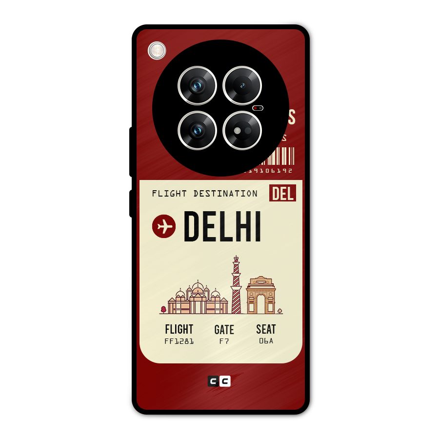 Delhi Boarding Pass Metal Back Case for Infinix Zero 40 5G