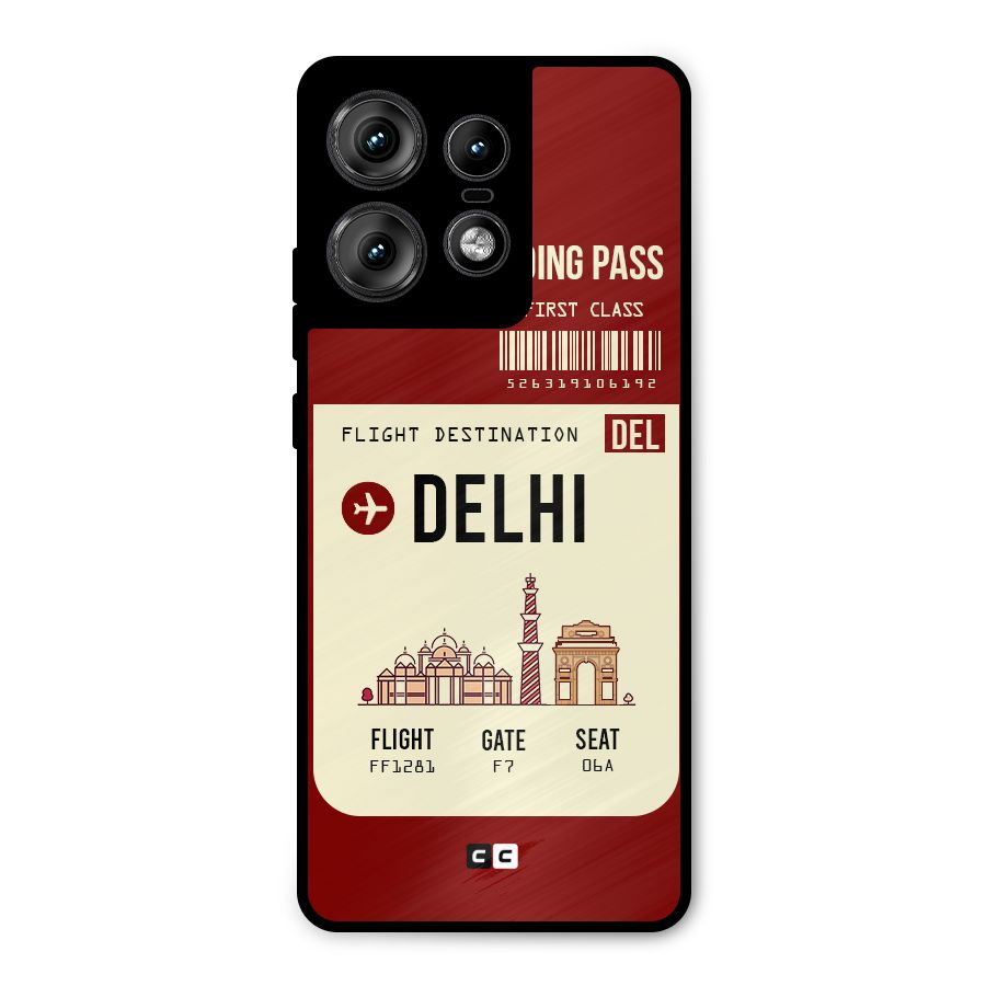 Delhi Boarding Pass Metal Back Case for Motorola Edge 50 Pro