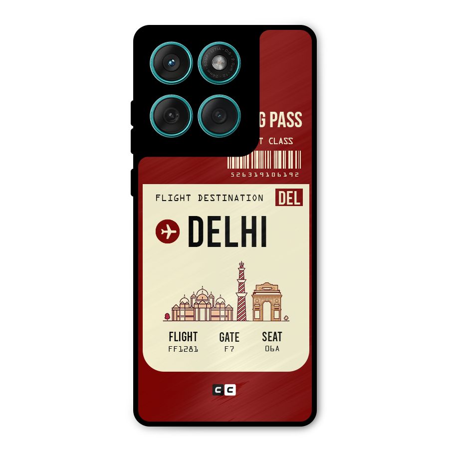 Delhi Boarding Pass Metal Back Case for Motorola Edge 60 Fusion