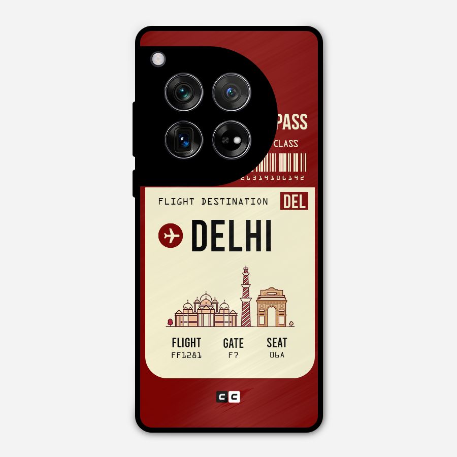 Delhi Boarding Pass Metal Back Case for OnePlus 12