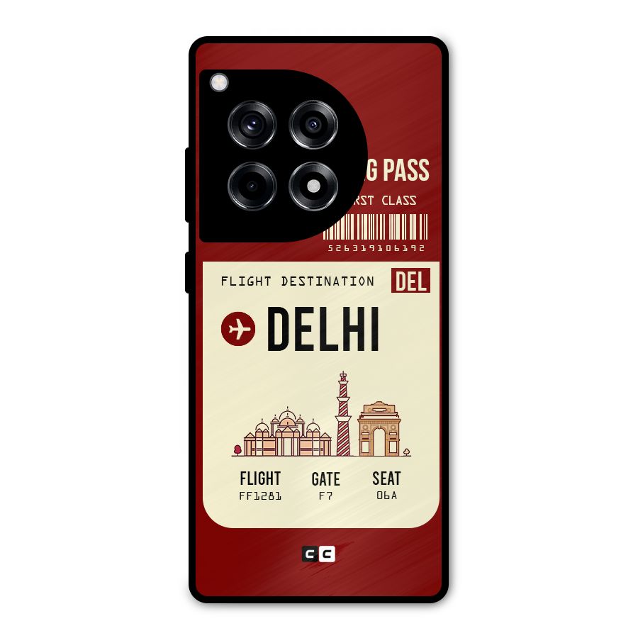 Delhi Boarding Pass Metal Back Case for OnePlus 12R