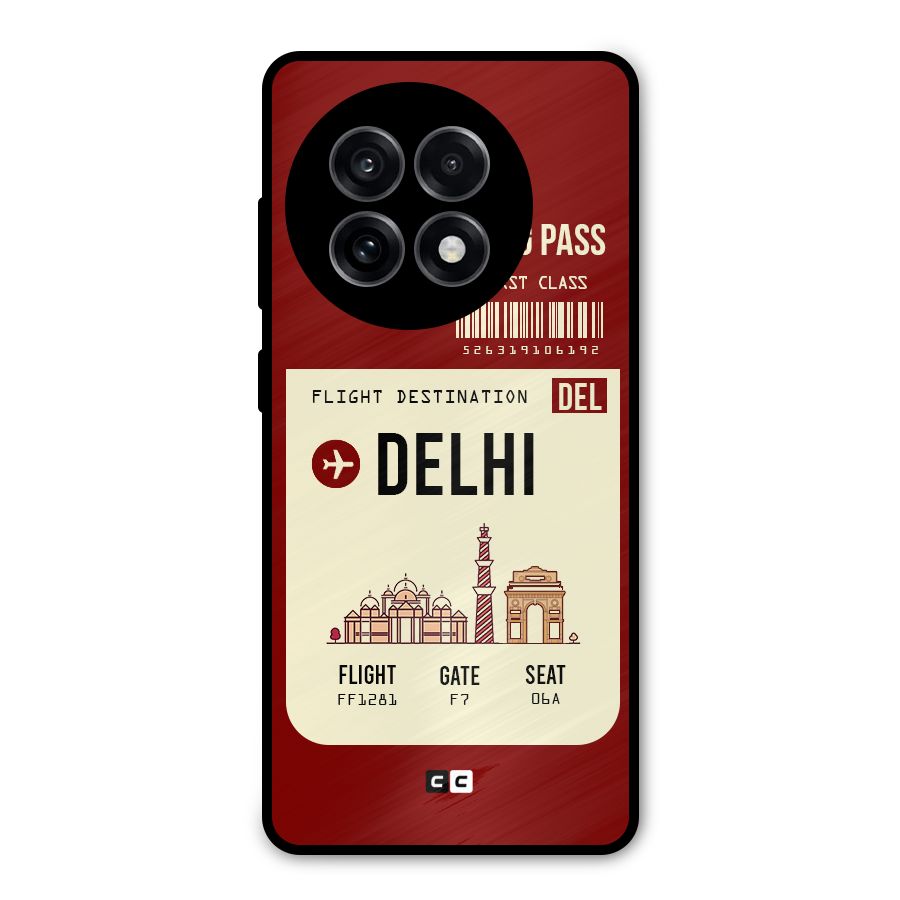 Delhi Boarding Pass Metal Back Case for OnePlus 13R