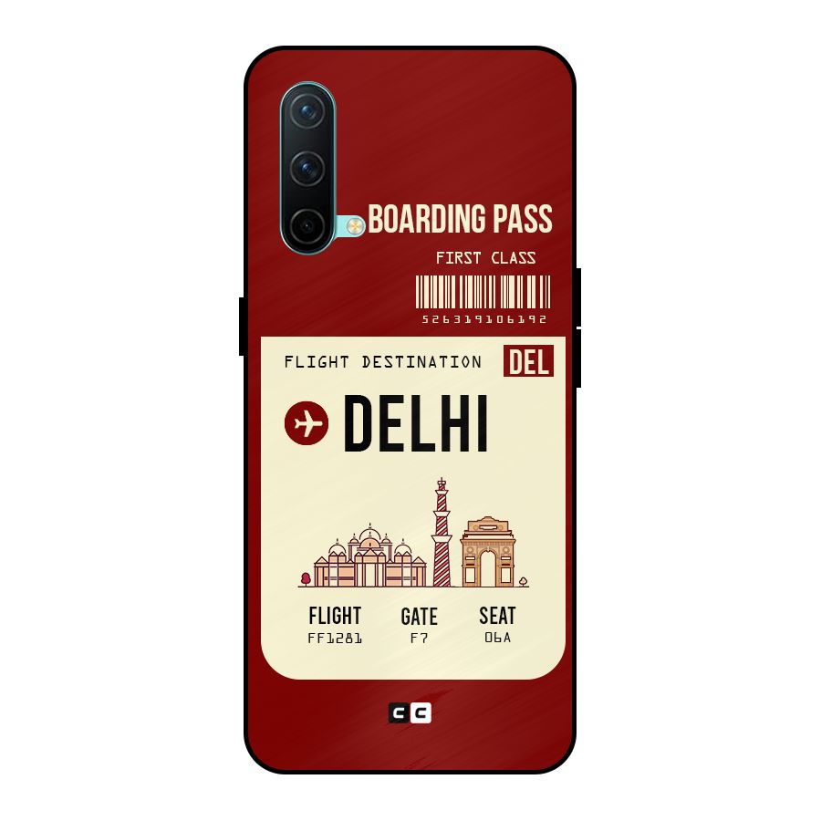 Delhi Boarding Pass Metal Back Case for OnePlus Nord CE 5G