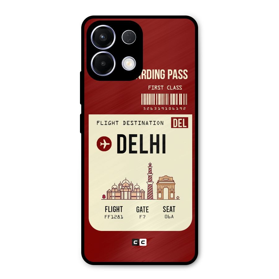 Delhi Boarding Pass Metal Back Case for Oppo K13