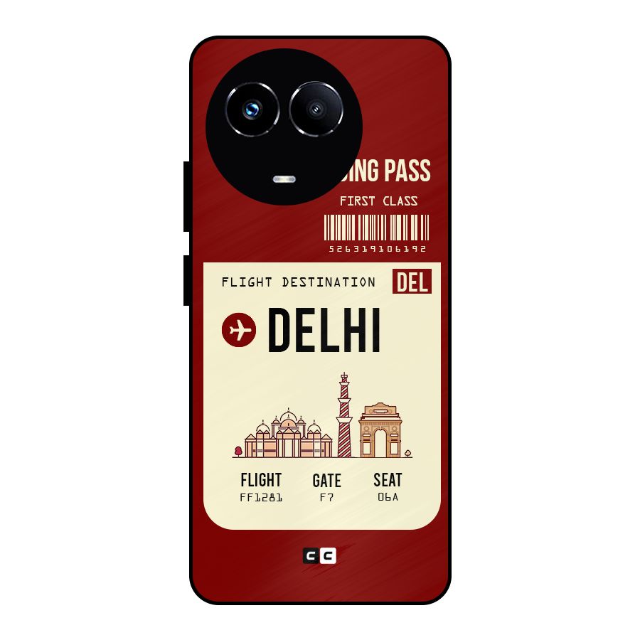 Delhi Boarding Pass Metal Back Case for Realme 11 5G