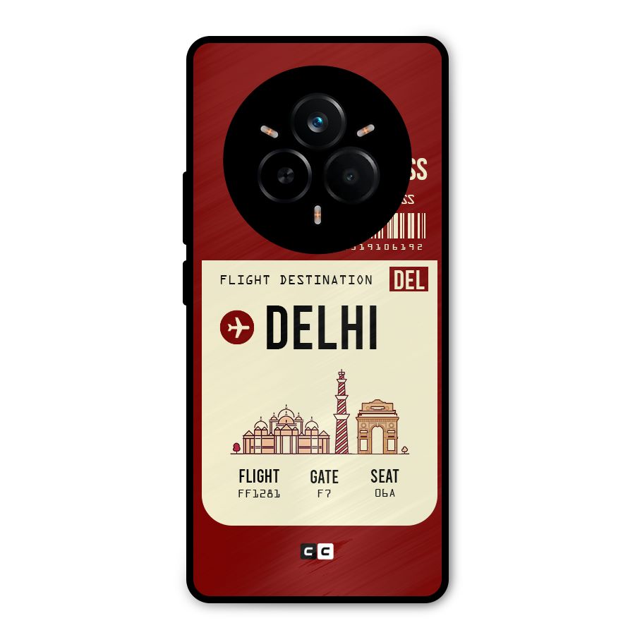 Delhi Boarding Pass Metal Back Case for Realme 14 Pro