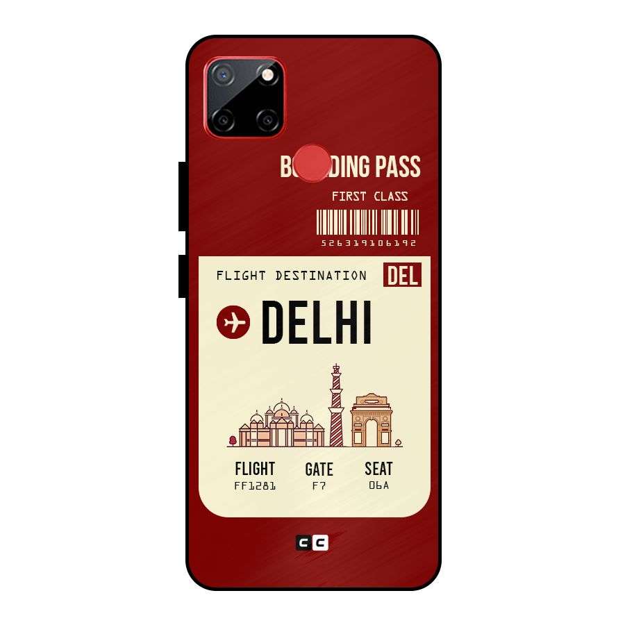 Delhi Boarding Pass Metal Back Case for Realme C12