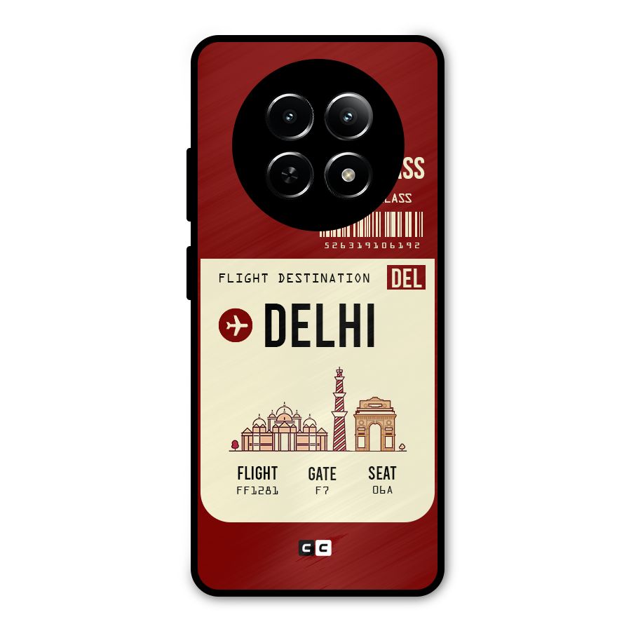 Delhi Boarding Pass Metal Back Case for Realme Narzo N65