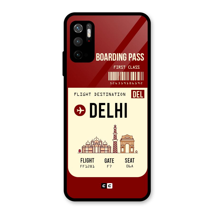 Delhi Boarding Pass Metal Back Case for Redmi Note 10T 5G