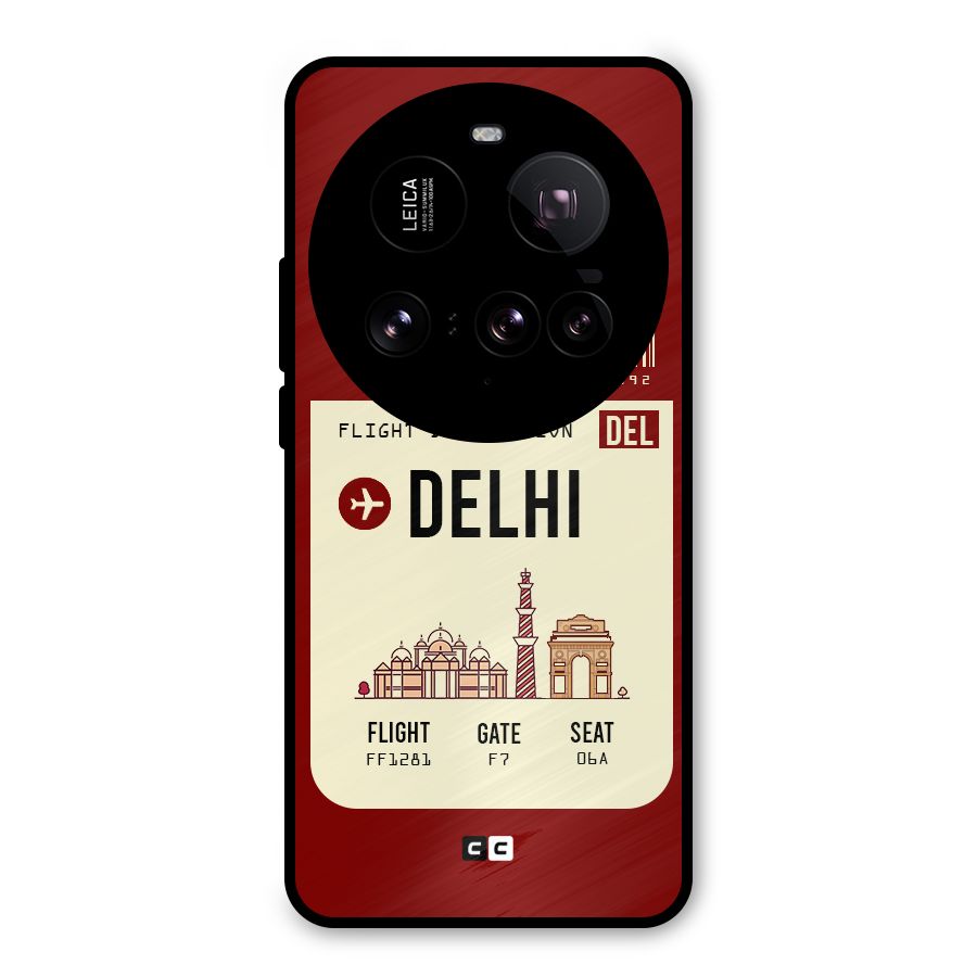 Delhi Boarding Pass Metal Back Case for Xiaomi 15 Ultra