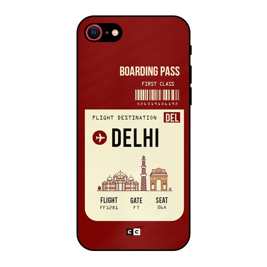 Delhi Boarding Pass Metal Back Case for iPhone 7