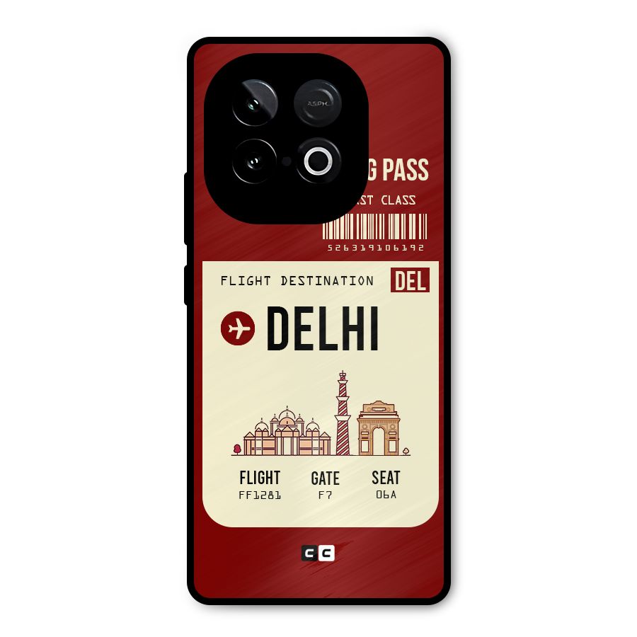 Delhi Boarding Pass Metal Back Case for iQOO Neo 10