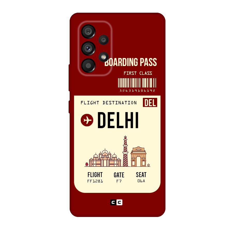 Delhi Boarding Pass Original Polycarbonate Back Case for Galaxy A53 5G