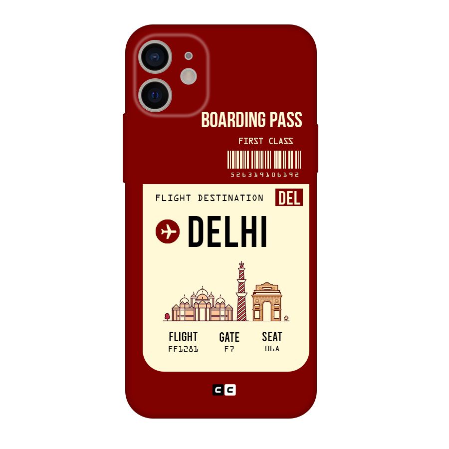 Delhi Boarding Pass Original Polycarbonate Back Case for iPhone 11