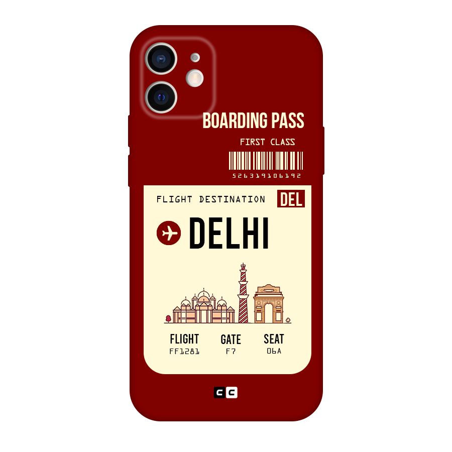 Delhi Boarding Pass Original Polycarbonate Back Case for iPhone 12