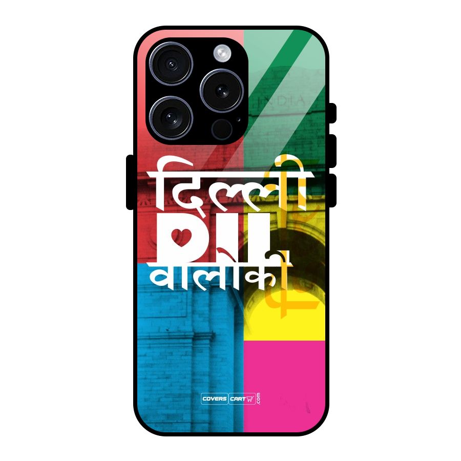 Delhi Citystyle Glass Back Case for iPhone 15 Pro