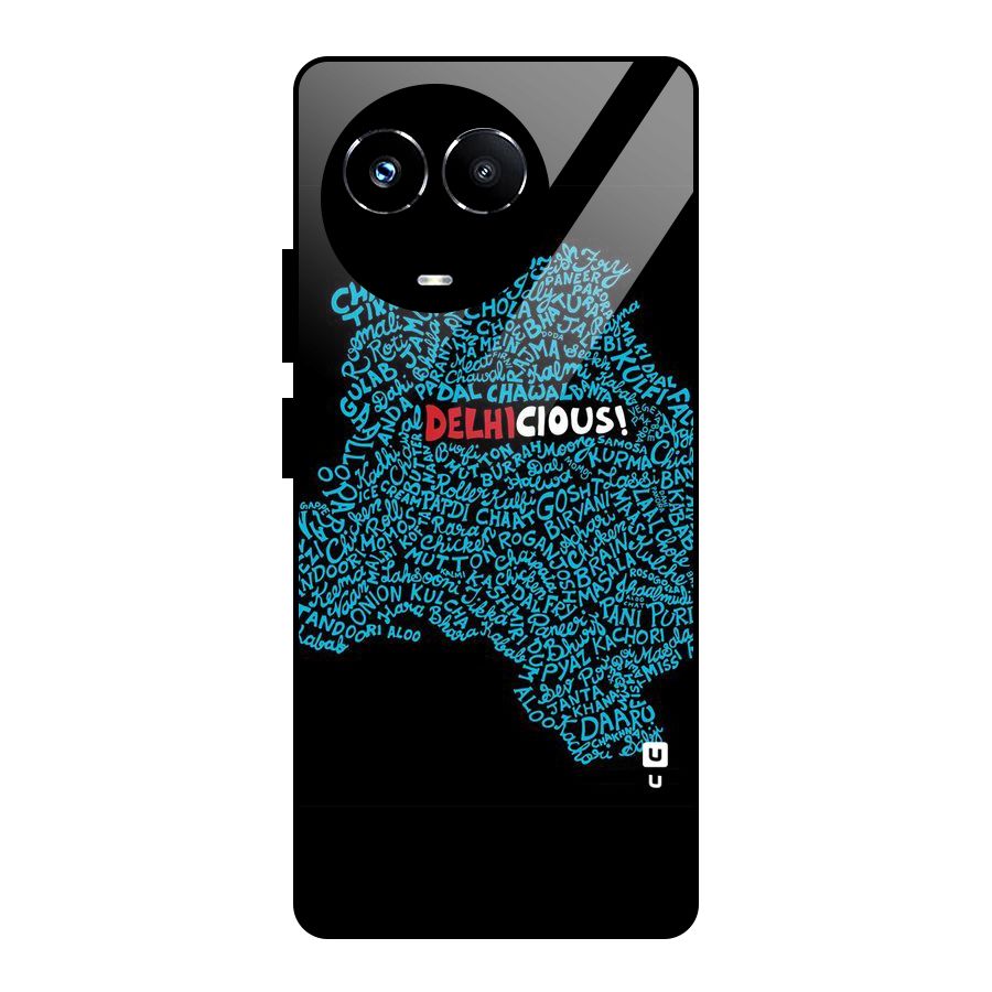 Delhicious Glass Back Case for Realme 11X