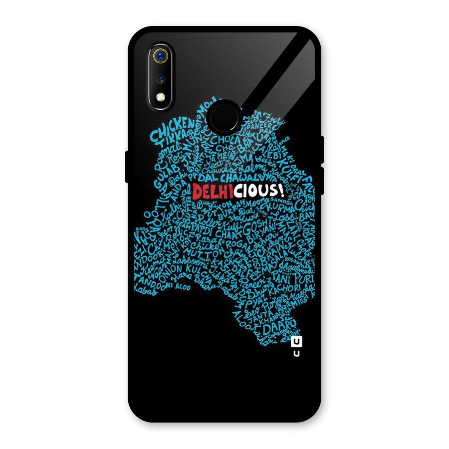 Delhicious Glass Back Case for Realme 3i
