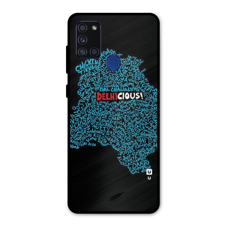 Delhicious Metal Back Case for Galaxy A21s