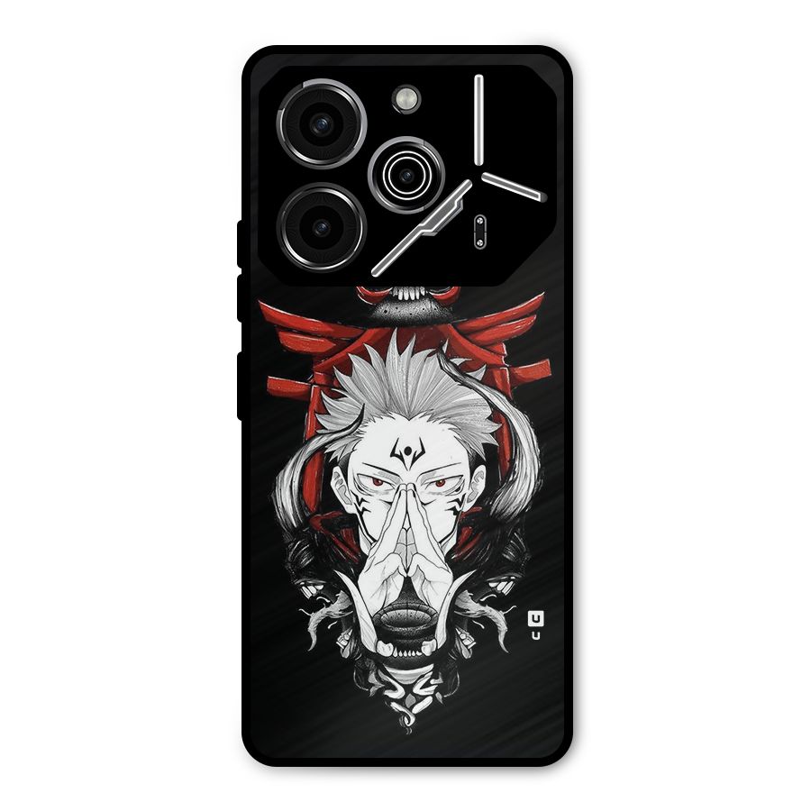 Demon King Sukuna Metal Back Case for Tecno Pova 6 Pro