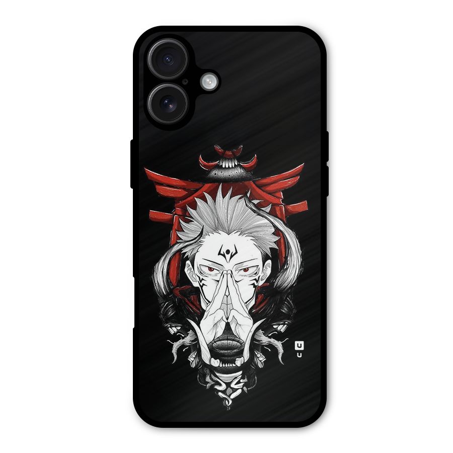 Demon King Sukuna Metal Back Case for iPhone 16 Plus