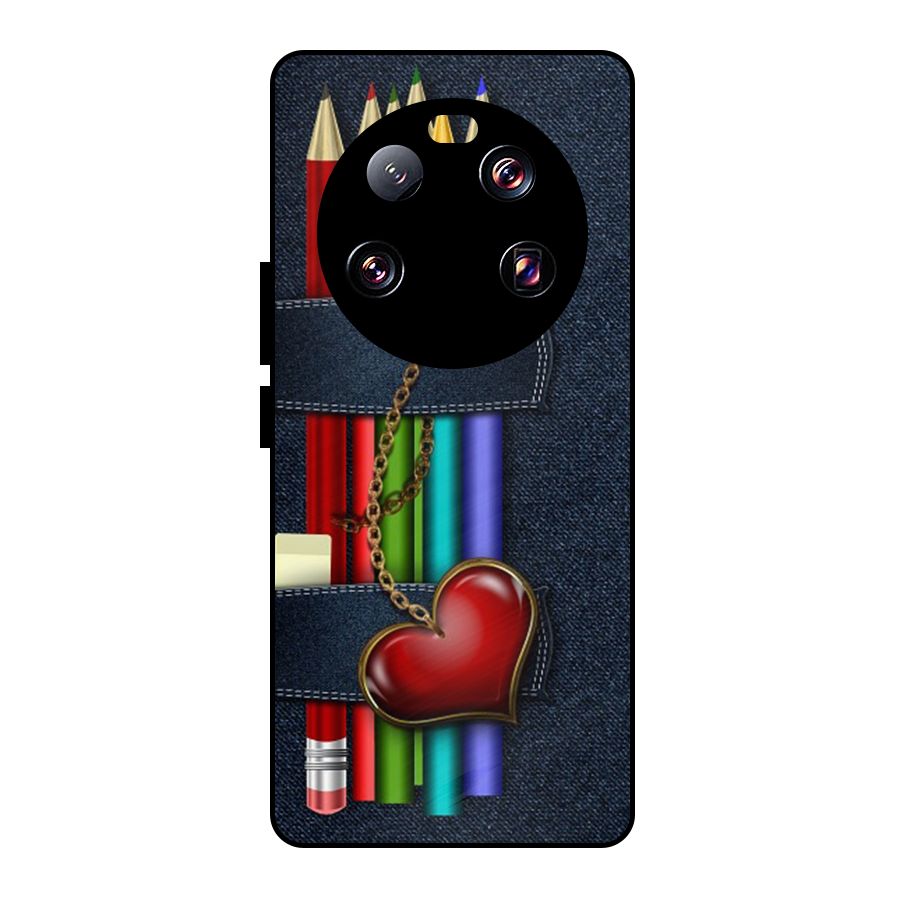 Denim Colorful Pencils Metal Back Case for Xiaomi 13 Ultra