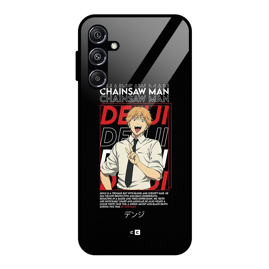 Denji Chainsaw Man Glass Back Case for Galaxy M34 5G