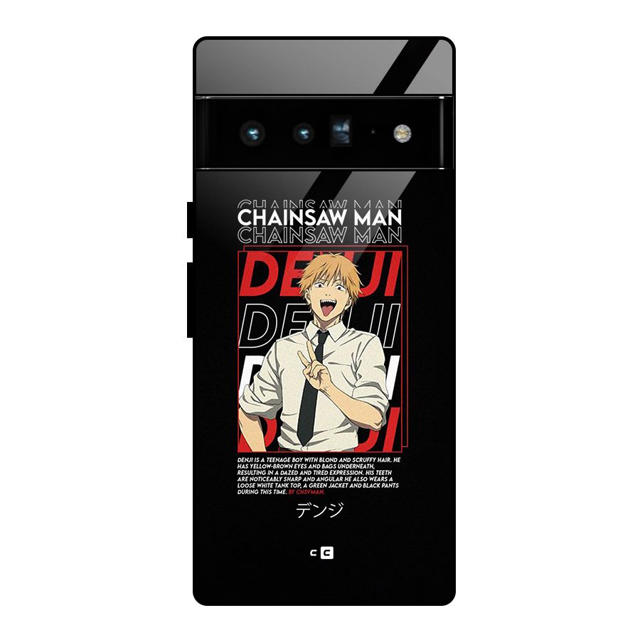 Denji Chainsaw Man Glass Back Case for Google Pixel 6 Pro