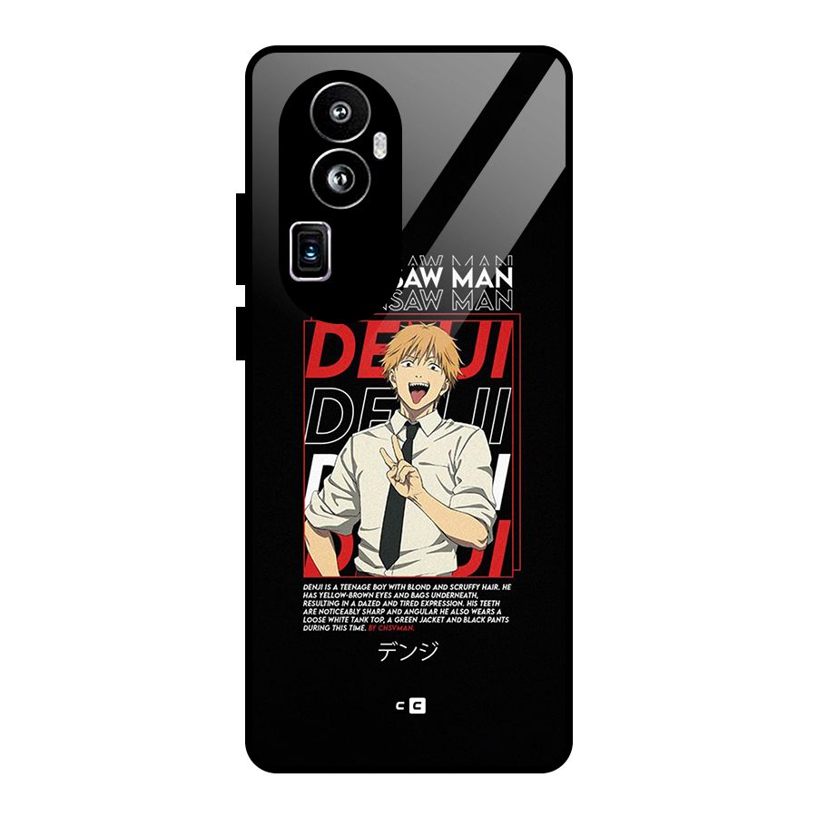 Denji Chainsaw Man Glass Back Case for Oppo Reno10 Pro Plus