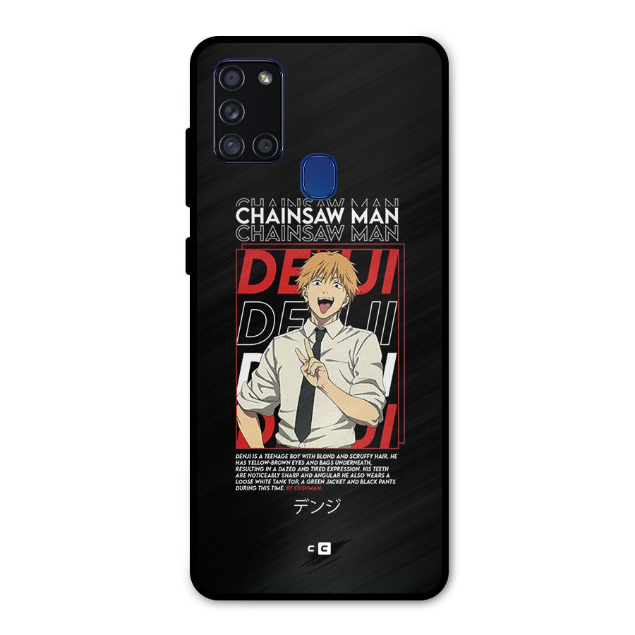 Denji Chainsaw Man Metal Back Case for Galaxy A21s