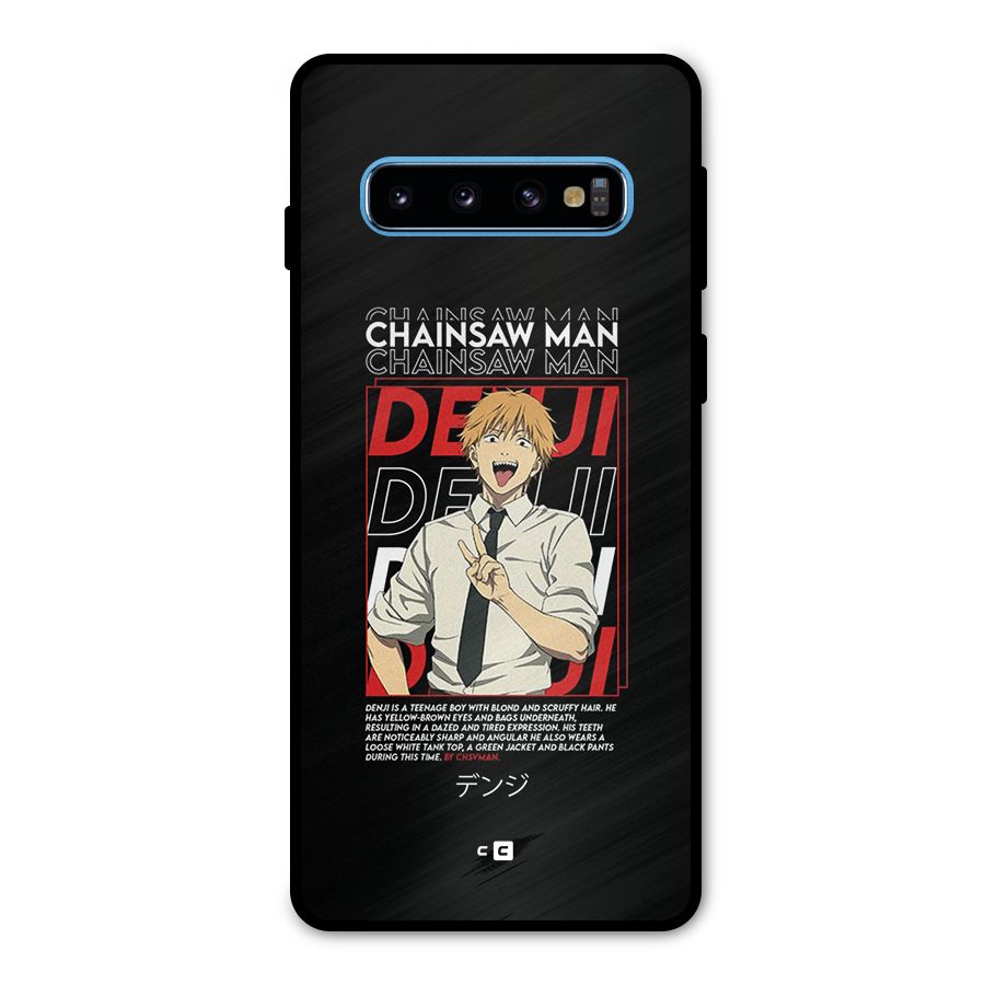 Denji Chainsaw Man Metal Back Case for Galaxy S10