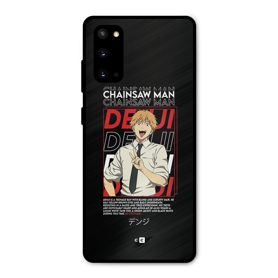 Denji Chainsaw Man Metal Back Case for Galaxy S20